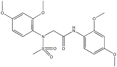 2-[2,4-dimethoxy(methylsulfonyl)anilino]-N-(2,4-dimethoxyphenyl)acetamide Struktur