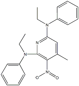 2,6-bis(ethylanilino)-3-nitro-4-methylpyridine Struktur