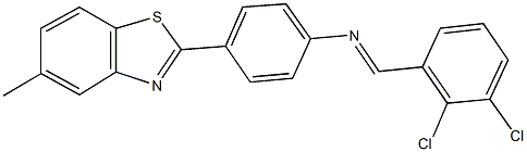 N-(2,3-dichlorobenzylidene)-N-[4-(5-methyl-1,3-benzothiazol-2-yl)phenyl]amine Struktur