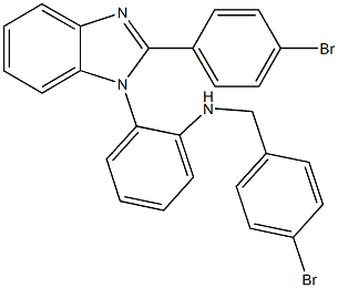 N-(4-bromobenzyl)-N-{2-[2-(4-bromophenyl)-1H-benzimidazol-1-yl]phenyl}amine Struktur