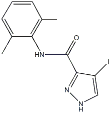 N-(2,6-dimethylphenyl)-4-iodo-1H-pyrazole-3-carboxamide Struktur