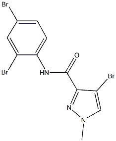 4-bromo-N-(2,4-dibromophenyl)-1-methyl-1H-pyrazole-3-carboxamide Struktur