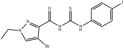 N-[(4-bromo-1-ethyl-1H-pyrazol-3-yl)carbonyl]-N'-(4-iodophenyl)thiourea Struktur