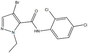 4-bromo-N-(2,4-dichlorophenyl)-1-ethyl-1H-pyrazole-5-carboxamide Struktur