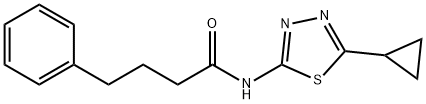 N-(5-cyclopropyl-1,3,4-thiadiazol-2-yl)-4-phenylbutanamide Struktur