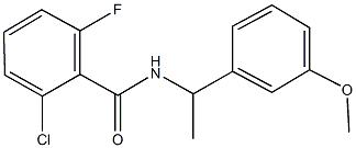 2-chloro-6-fluoro-N-[1-(3-methoxyphenyl)ethyl]benzamide Struktur