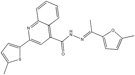 N'-[1-(5-methyl-2-furyl)ethylidene]-2-(5-methyl-2-thienyl)-4-quinolinecarbohydrazide Struktur