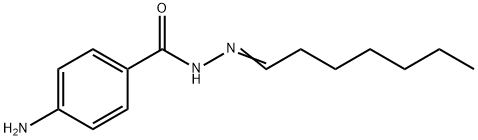 4-amino-N'-heptylidenebenzohydrazide Struktur