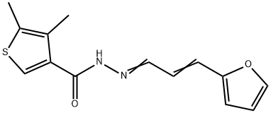 N'-[3-(2-furyl)-2-propenylidene]-4,5-dimethyl-3-thiophenecarbohydrazide Struktur