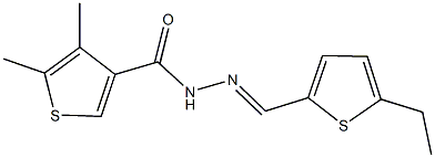 N'-[(5-ethyl-2-thienyl)methylene]-4,5-dimethyl-3-thiophenecarbohydrazide Struktur