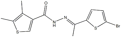 N'-[1-(5-bromo-2-thienyl)ethylidene]-4,5-dimethyl-3-thiophenecarbohydrazide Struktur