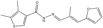 N'-[3-(2-furyl)-2-methyl-2-propenylidene]-4,5-dimethyl-3-thiophenecarbohydrazide Struktur