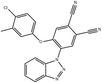 4-(1H-1,2,3-benzotriazol-1-yl)-5-(4-chloro-3-methylphenoxy)phthalonitrile Struktur