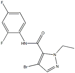 4-bromo-N-(2,4-difluorophenyl)-1-ethyl-1H-pyrazole-5-carboxamide Struktur