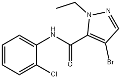 4-bromo-N-(2-chlorophenyl)-1-ethyl-1H-pyrazole-5-carboxamide Struktur