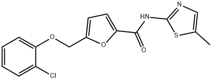 5-[(2-chlorophenoxy)methyl]-N-(5-methyl-1,3-thiazol-2-yl)-2-furamide Struktur