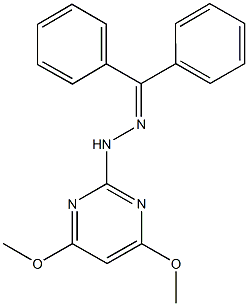 diphenylmethanone (4,6-dimethoxy-2-pyrimidinyl)hydrazone Struktur