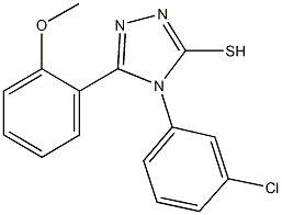 4-(3-chlorophenyl)-5-(2-methoxyphenyl)-4H-1,2,4-triazol-3-yl hydrosulfide Struktur