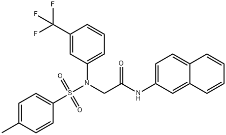 2-[[(4-methylphenyl)sulfonyl]-3-(trifluoromethyl)anilino]-N-(2-naphthyl)acetamide Struktur