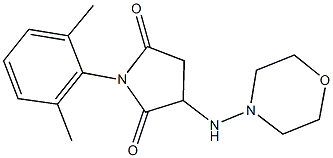 1-(2,6-dimethylphenyl)-3-(4-morpholinylamino)-2,5-pyrrolidinedione Struktur