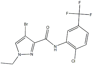 4-bromo-N-[2-chloro-5-(trifluoromethyl)phenyl]-1-ethyl-1H-pyrazole-3-carboxamide Struktur