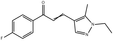 3-(1-ethyl-5-methyl-1H-pyrazol-4-yl)-1-(4-fluorophenyl)-2-propen-1-one Struktur