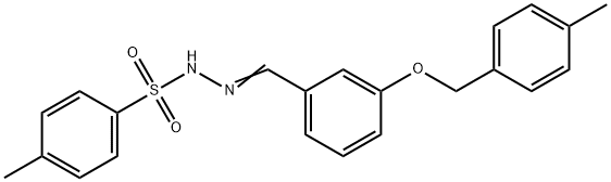 4-methyl-N'-{3-[(4-methylbenzyl)oxy]benzylidene}benzenesulfonohydrazide Struktur