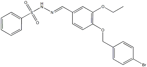 N'-{4-[(4-bromobenzyl)oxy]-3-ethoxybenzylidene}benzenesulfonohydrazide Struktur