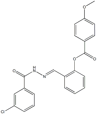 2-[2-(3-chlorobenzoyl)carbohydrazonoyl]phenyl 4-methoxybenzoate Struktur