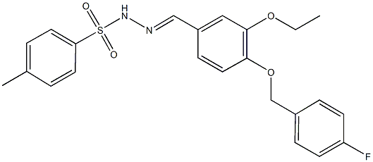 N'-{3-ethoxy-4-[(4-fluorobenzyl)oxy]benzylidene}-4-methylbenzenesulfonohydrazide Struktur