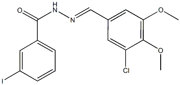 N'-(3-chloro-4,5-dimethoxybenzylidene)-3-iodobenzohydrazide Struktur