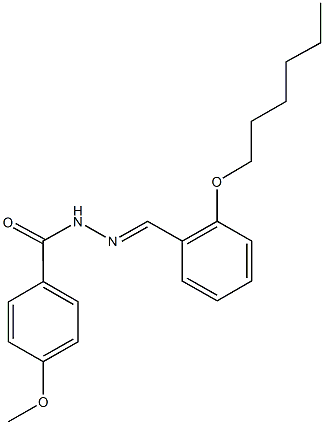 N'-[2-(hexyloxy)benzylidene]-4-methoxybenzohydrazide Struktur