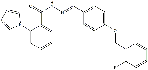 N'-{4-[(2-fluorobenzyl)oxy]benzylidene}-2-(1H-pyrrol-1-yl)benzohydrazide Struktur