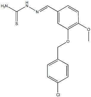 3-[(4-chlorobenzyl)oxy]-4-methoxybenzaldehyde thiosemicarbazone Struktur