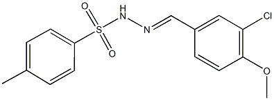 N'-(3-chloro-4-methoxybenzylidene)-4-methylbenzenesulfonohydrazide Struktur