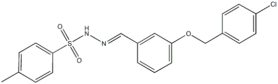 N'-{3-[(4-chlorobenzyl)oxy]benzylidene}-4-methylbenzenesulfonohydrazide Struktur