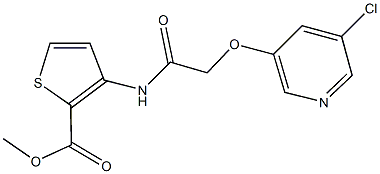 methyl 3-({[(5-chloro-3-pyridinyl)oxy]acetyl}amino)-2-thiophenecarboxylate Struktur