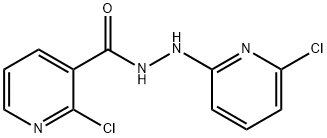 2-chloro-N'-(6-chloro-2-pyridinyl)nicotinohydrazide Struktur