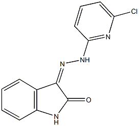 1H-indole-2,3-dione 3-[(6-chloro-2-pyridinyl)hydrazone] Struktur