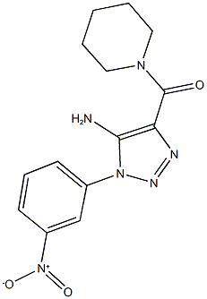 1-[(5-amino-1-{3-nitrophenyl}-1H-1,2,3-triazol-4-yl)carbonyl]piperidine Struktur