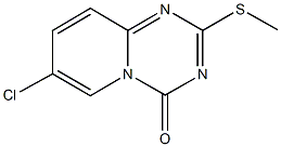 7-chloro-2-(methylsulfanyl)-4H-pyrido[1,2-a][1,3,5]triazin-4-one Struktur