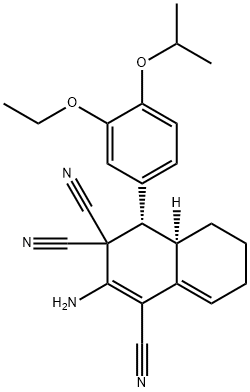 2-amino-4-(3-ethoxy-4-isopropoxyphenyl)-4a,5,6,7-tetrahydro-1,3,3(4H)-naphthalenetricarbonitrile Struktur