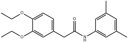 2-(3,4-diethoxyphenyl)-N-(3,5-dimethylphenyl)acetamide Struktur