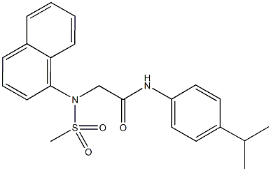 N-(4-isopropylphenyl)-2-[(methylsulfonyl)(1-naphthyl)amino]acetamide Struktur