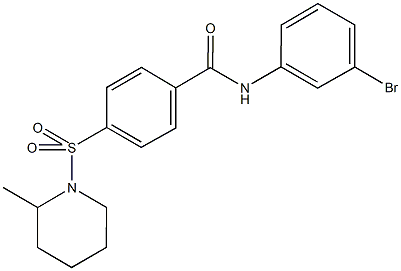 N-(3-bromophenyl)-4-[(2-methylpiperidin-1-yl)sulfonyl]benzamide Struktur