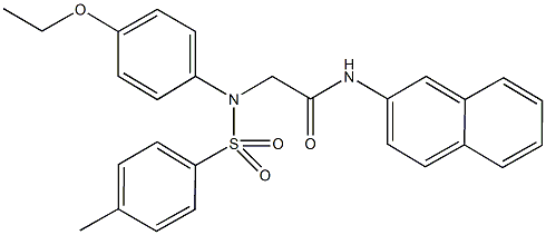 2-{4-ethoxy[(4-methylphenyl)sulfonyl]anilino}-N-(2-naphthyl)acetamide Struktur