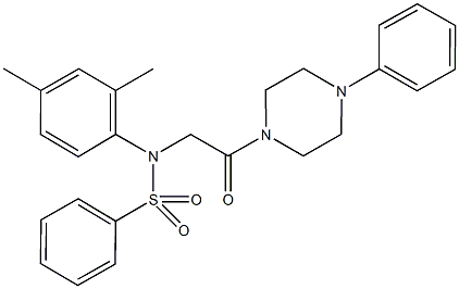 N-(2,4-dimethylphenyl)-N-[2-oxo-2-(4-phenyl-1-piperazinyl)ethyl]benzenesulfonamide Struktur