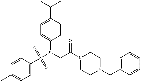 N-[2-(4-benzylpiperazin-1-yl)-2-oxoethyl]-N-(4-isopropylphenyl)-4-methylbenzenesulfonamide Struktur