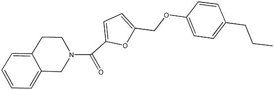 2-{5-[(4-propylphenoxy)methyl]-2-furoyl}-1,2,3,4-tetrahydroisoquinoline Struktur