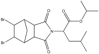 isopropyl 2-(8,9-dibromo-3,5-dioxo-4-azatricyclo[5.2.1.0~2,6~]dec-4-yl)-4-methylpentanoate Struktur